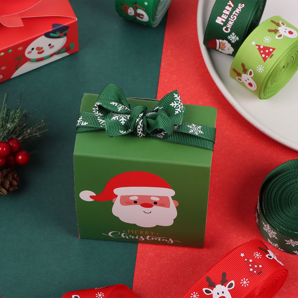 Cuộn dây ruy băng trang trí giáng sinh 5 yards 9 màu lựa chọn