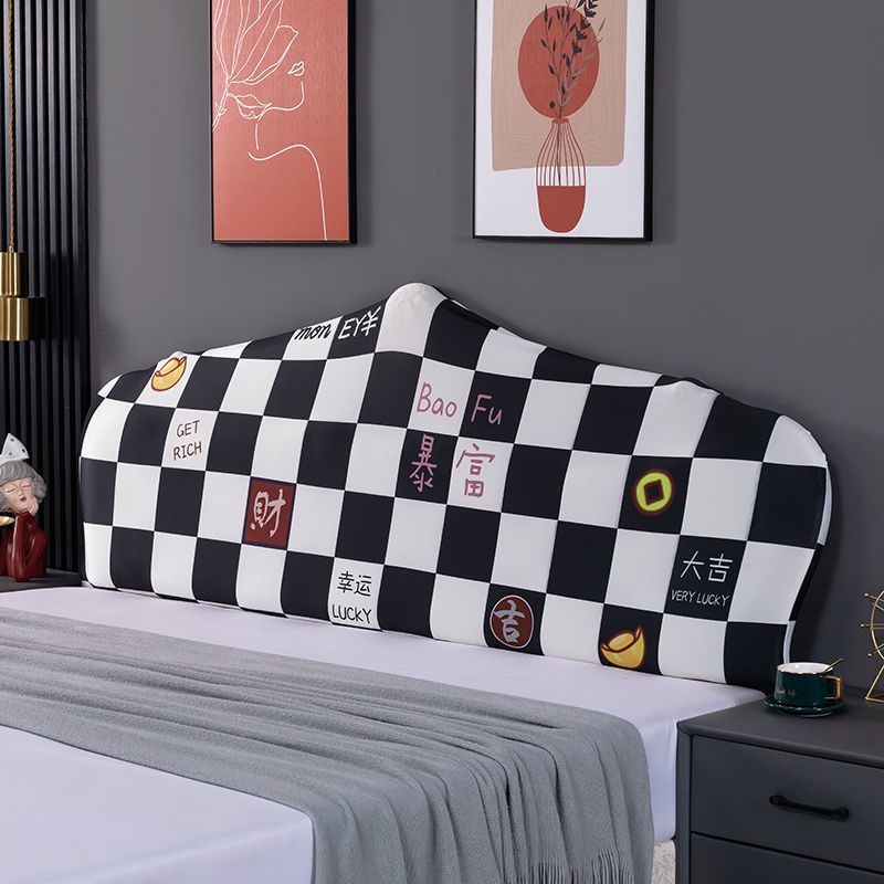 Vỏ Bọc Đầu Giường Gỗ / Giường Hình Bán Nguyệt Bằng Da Co Giãn Màu Trơn Phong Cách Châu Âu Thông Dụng