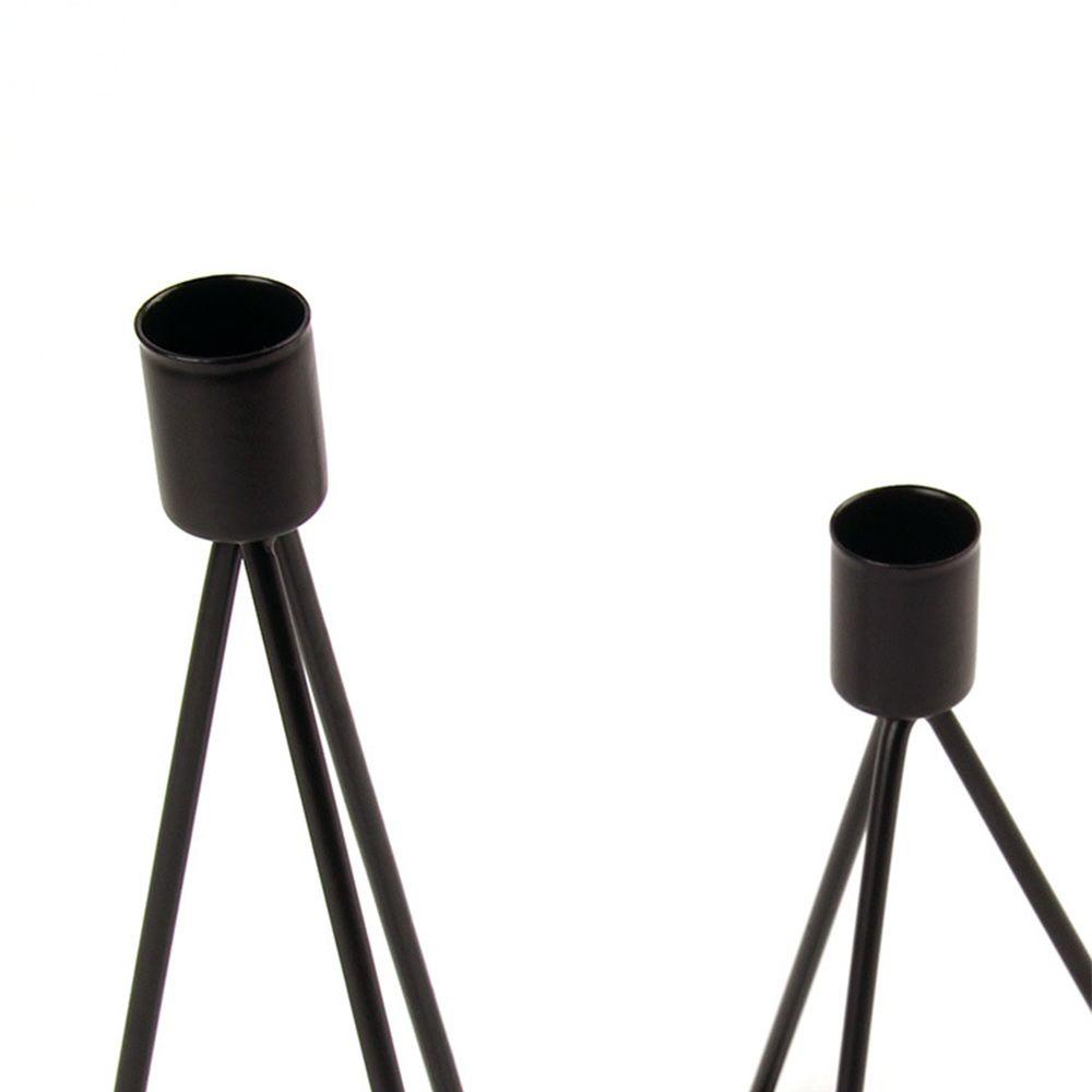 Giá Để Nến Màu Đen Thiết Kế Hình Học Phong Cách Bắc Âu