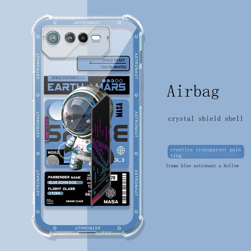 Ốp Điện Thoại Trong Suốt Hình Phi Hành Gia Mặt Trăng Cho ASUS ROG phone 6 rog6