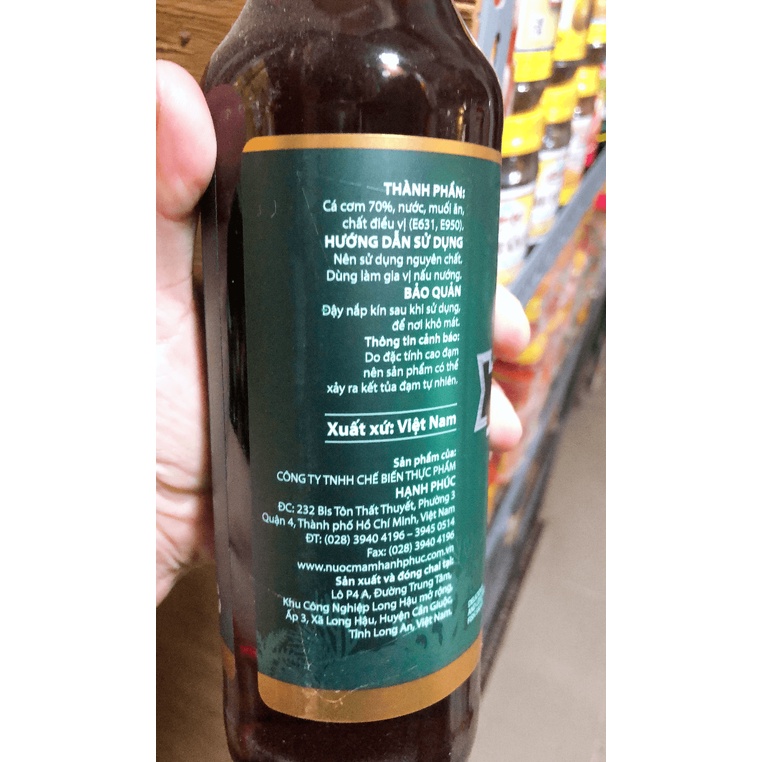 Nước mắm cá cơm Hạnh Phúc, nước mắm ngon 60 độ đạm, chai nhí 50ml