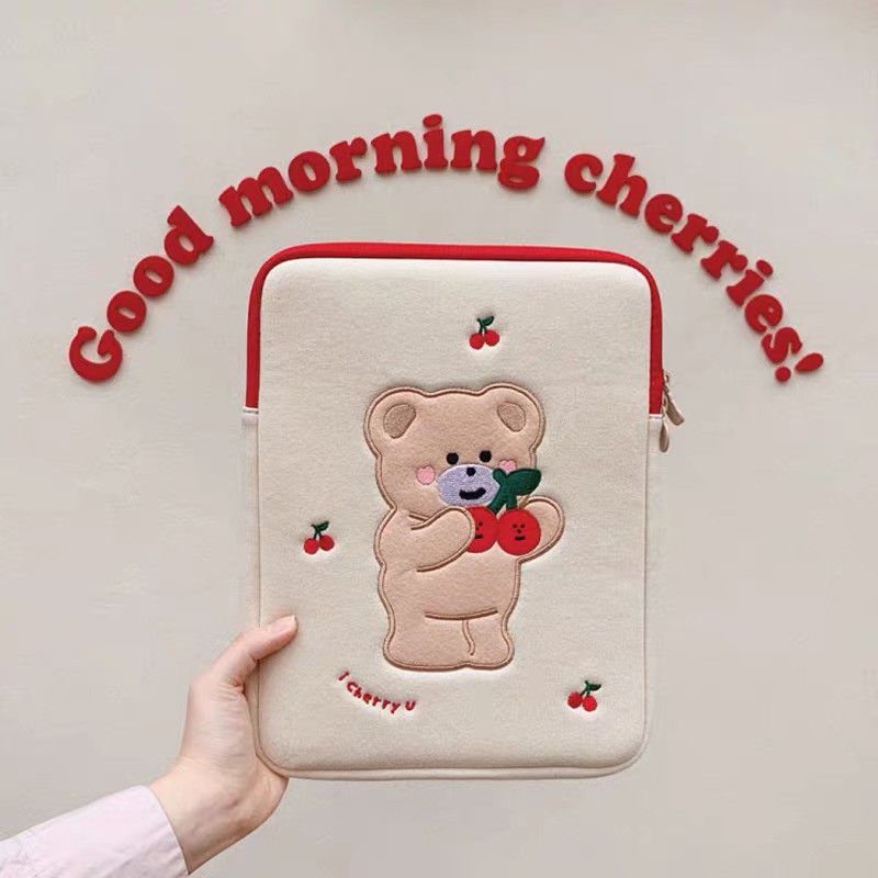 Bentoy Milkjoy túi đựng máy tính xách tay hình gấu thời trang Hàn Quốc cho ipad 15 13 11 10,5 10,2 | BigBuy360 - bigbuy360.vn