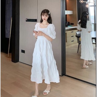 Váy Babydoll dáng xoè-Đầm cổ U