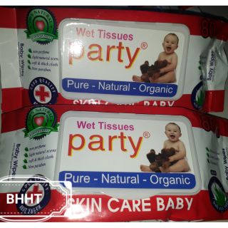 Combo 20 gói khăn giấy ướt party 80g