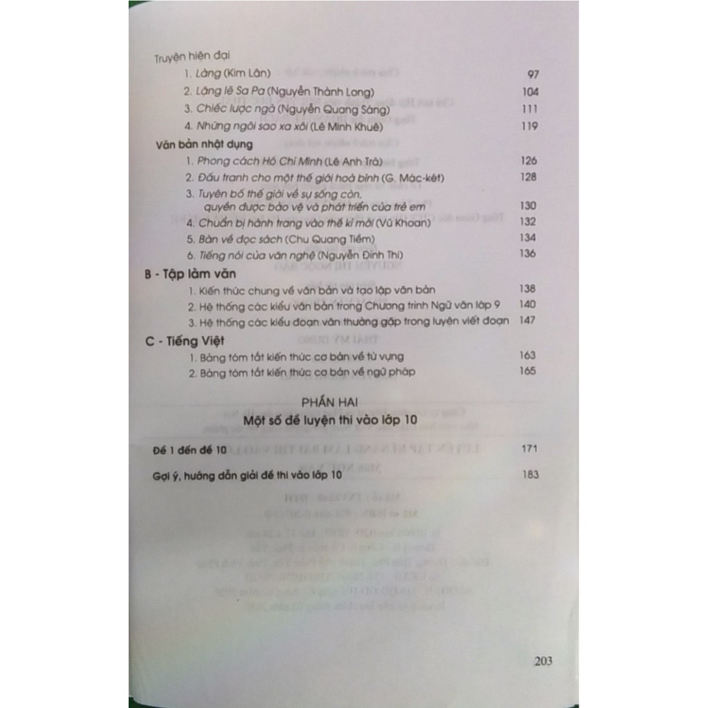 Sách - Luyện Tập Kĩ Năng Làm Bài Thi Vào Lớp 10 Môn Ngữ văn