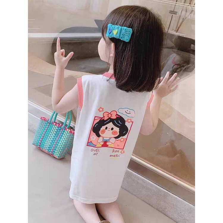 [MẪU MỚI] VÁY SUÔNG IN HÌNH BÉ GÁI TRƯỚC VÀ SAU CHẤT COTTON MỀM MÁT PHONG CÁCH HÀN QUỐC SIÊU CUTE CHO BÉ YÊU 8-20KG