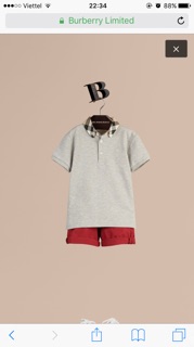 Áo burberry cho bé trai