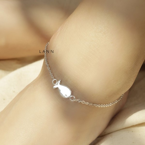 Lắc chân cá heo BẠC S925 LANN A006