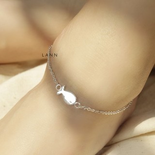 Lắc chân cá heo bạc s925 lann a006