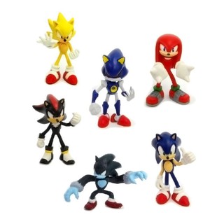 Set 6 mô hình đồ chơi Sonic nhiều màu sắc dành cho trẻ em
