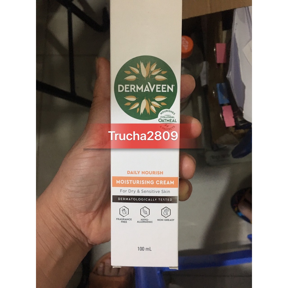 Kem Dưỡng Ẩm DermaVeen Cho Da Khô & Nhạy Cảm 100ml  date T7/2023