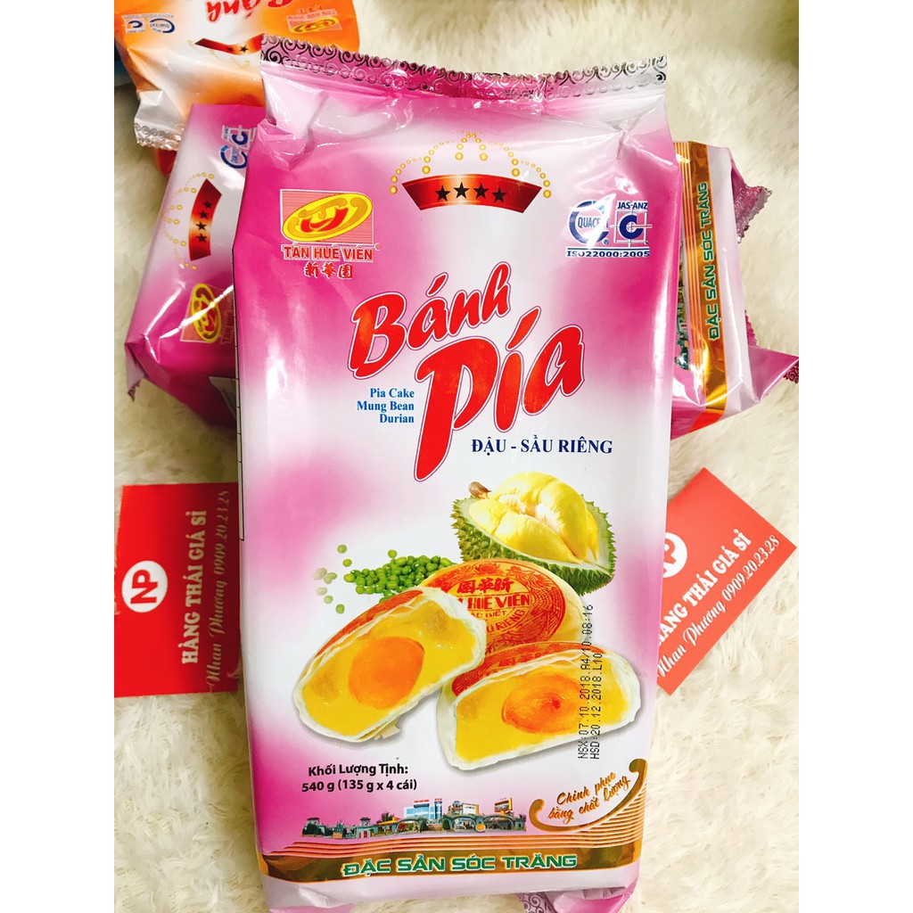Bánh Pía đậu xanh sầu riêng trứng muối Tân Huê Viên Sóc Trăng