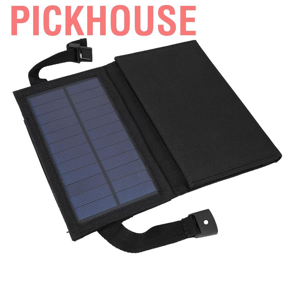 Pickhouse 【lower price+ready stock】 5V USB Folding Solar Panel Charger Travel Camping Portable Battery