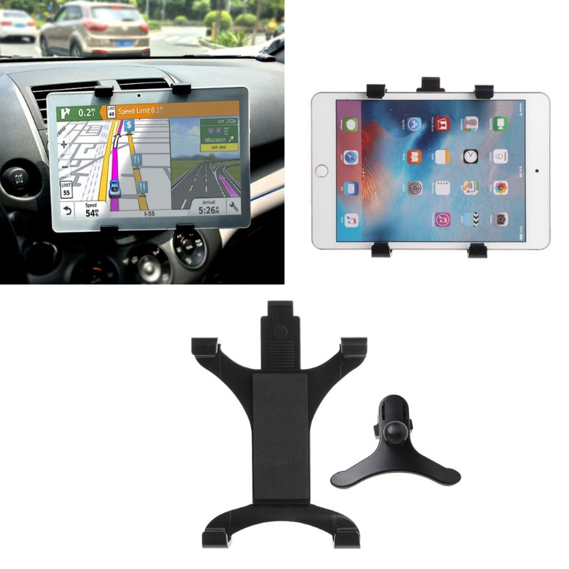 Giá đỡ máy tính bảng xoay 360 độ gắn điều hòa xe hơi cho iPad mini/Air Galaxy Tab/máy tính bảng 7-11 inch