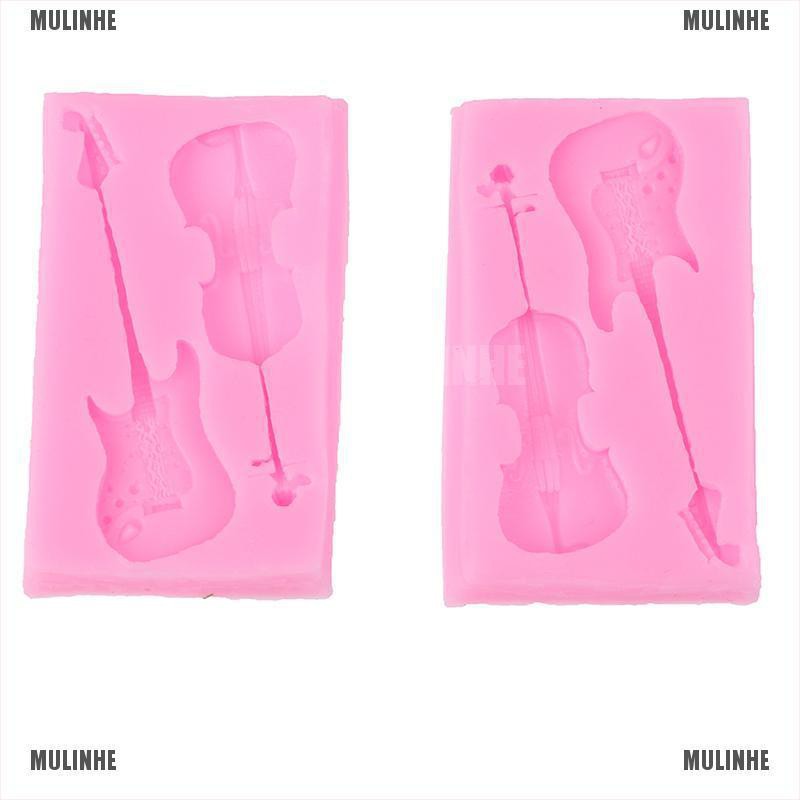 Khuôn Silicone Làm Bánh / Sô Cô La / Sô Cô La Hình Đàn Ghita / Violin