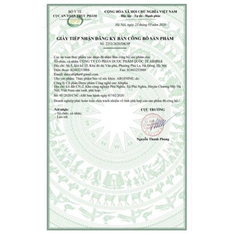 Viên uống bổ gan, mát gan Arginin 600mg cà gai leo- tỏi đen hộp 60 viên. Giúp hỗ trợ giải độc gan