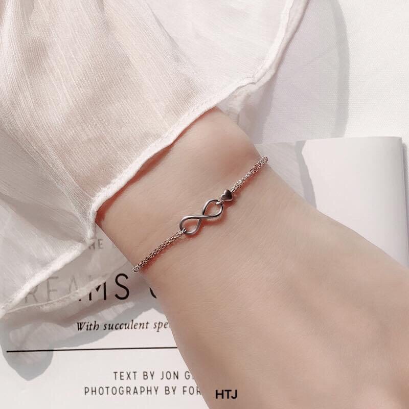 lắc tay , vòng tay ⚡️siêu hot⚡️ vòng tay bạc nữ , lắc tay bạc vô cực cá tính - OCEAN JEWERLY