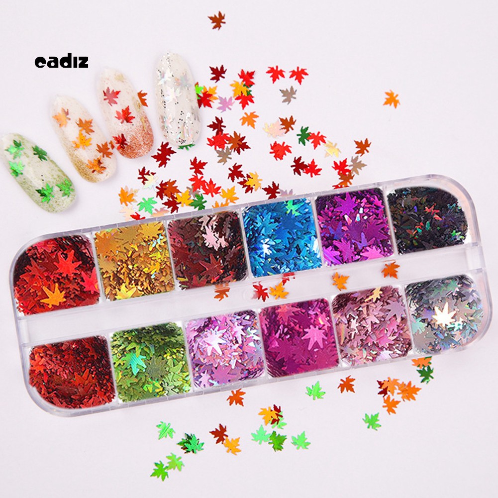 [Hàng mới về] Set 12 Hộp Kim Tuyến Đính Trang Trí Móng Nghệ Thuật