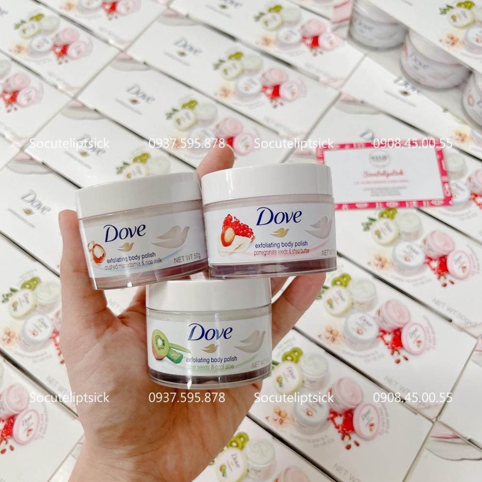 Set Tẩy Da Chết Body Dove Exfoliating Body Polish (Set 3 Hũ và Set 2 Hũ)