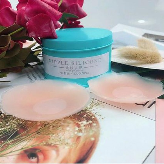 Combo 4 Cặp Dán Ngực Hộp Thiếc Nipple Silicone 【】