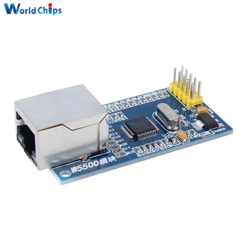 Mô Đun Mạng LAN W5100 W5500 Hỗ Trợ TCP/IP 51/ STM32 32k Bytes SPI 3.3V/5V