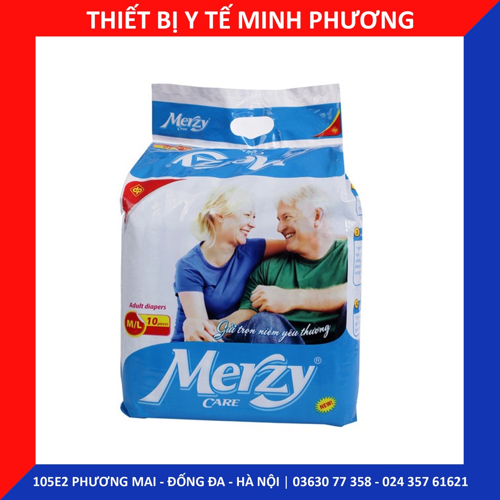 [CHÍNH HÃNG] Bỉm - Tã dán siêu thấm MERZY size M/L 10 miếng