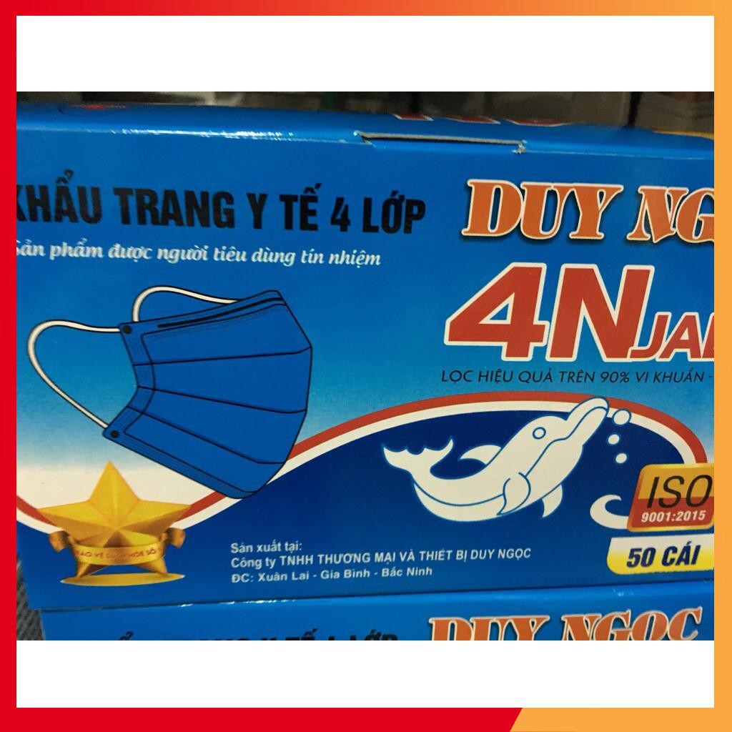 Khẩu trang Duy Ngọc kháng khuẩn 4 lớp , 50 chiếc ( bọc ni lông riêng từng chiếc ) | BigBuy360 - bigbuy360.vn