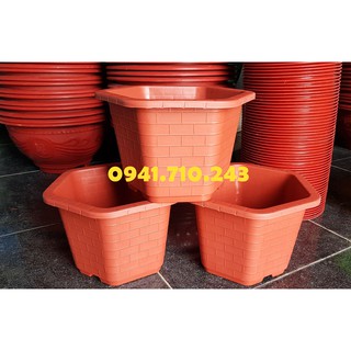 Combo 10 chậu nhựa FA450 D=32cm x cao 22cm - Shop Chậu Cảnh