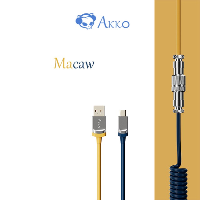 Dây Cáp Bàn Phím Cơ USB Type-C Dạng Lò Xo Xoắn Bằng Kim Loại Chất Lượng Cao