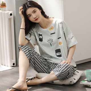 Bộ Mặc Nhà - Đồ Ngủ Cotton Quần Lửng