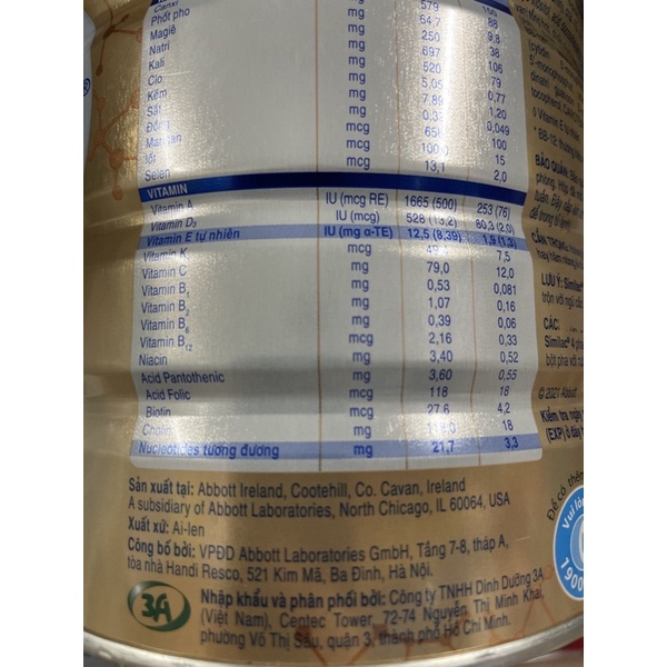 Sữa Bột Similac IQ 4 HMO Hương Vani 900gr/1.7kg mẫu mới