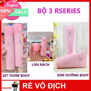 BỘ 3 RSERIES MALAYSIA: XỊT THƠM - KEM DƯỠNG - LĂN NÁCH. PHÙ HỢP SỬ DỤNG, LÀM QUÀ - HALIDO