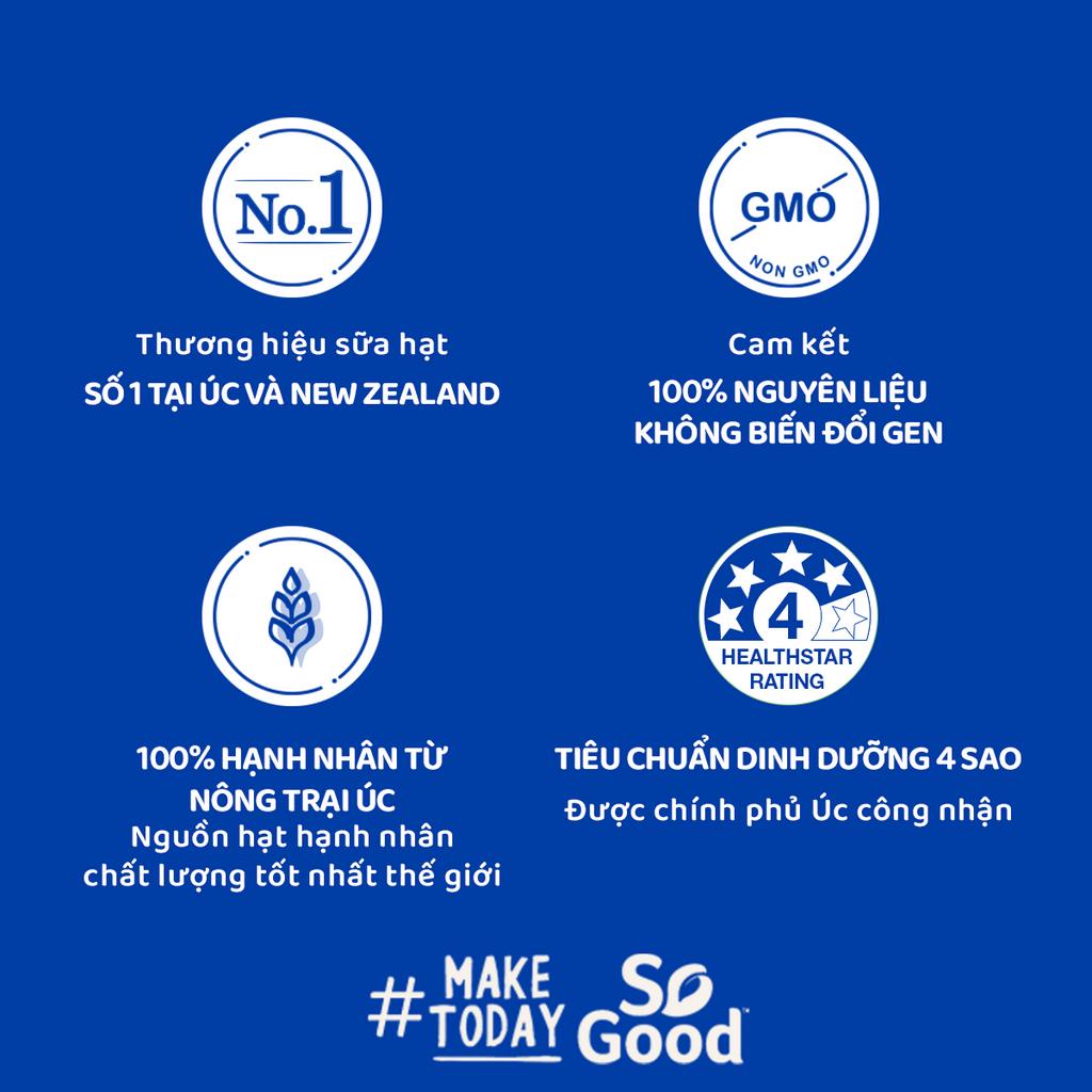 Combo 3 hộp sữa hạt yến mạch Barista SO GOOD 1L ít béo cung cấp vitamin B12 thơm ngon sánh mịn