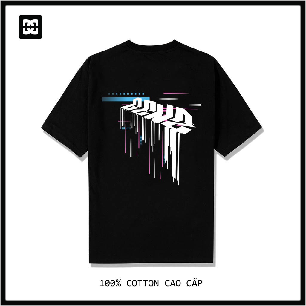 Áo thun tay lỡ Unisex Nam Nữ 100% COTTON CAO CẤP theo chuẩn LOCAL BRAND Form rộng Oversize GLITCH TEE DG036