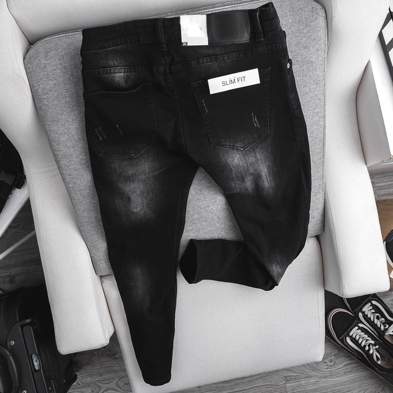 Quần jean nam đen thời trang ống ôm xuất khẩu | BigBuy360 - bigbuy360.vn