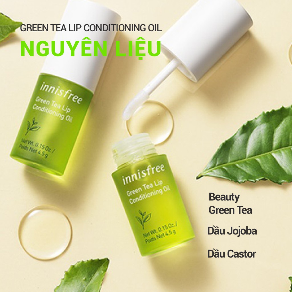 [Mã COSIF05 giảm 10% đơn 400K] Dầu dưỡng môi hương trà xanh innisfree Green Tea Lip Conditioning Oil 4.5g