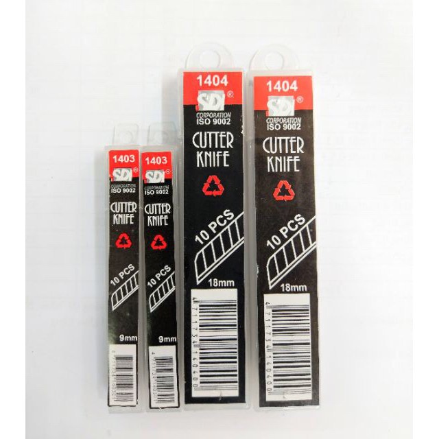 Lưỡi dao dọc giấy Loại To 18mm & bé 9mm