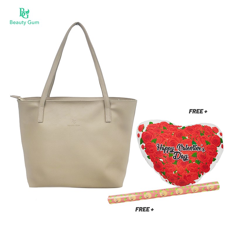 Túi Tote Kaki Kèm Gối + Giấy Làm Quà Tặng Valentine Cho Bạn Trai