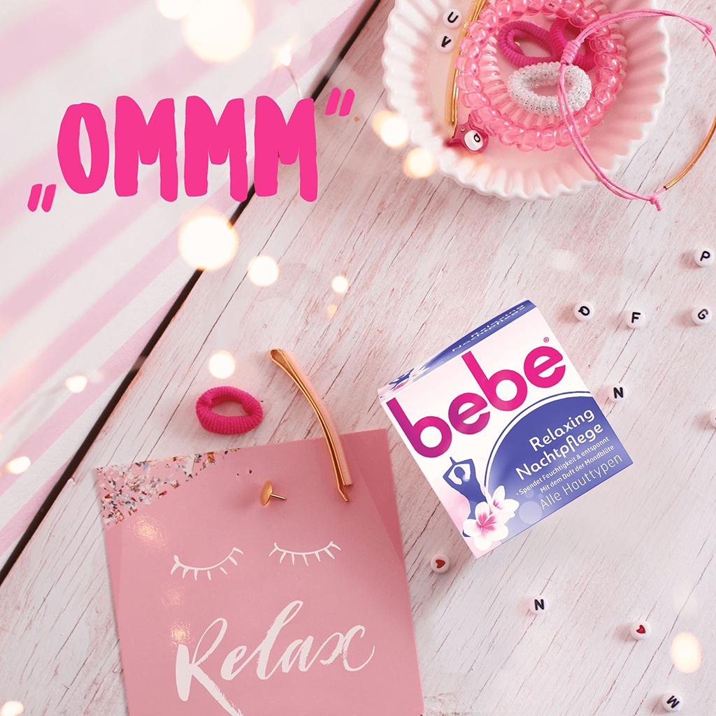 Kem dưỡng ẩm phục hồi da khô BEBE Relaxing  trắng da mặt ban đêm 50ml