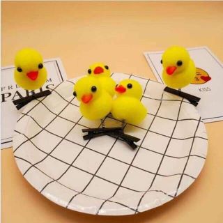 Kẹp tóc vịt bông lò xo