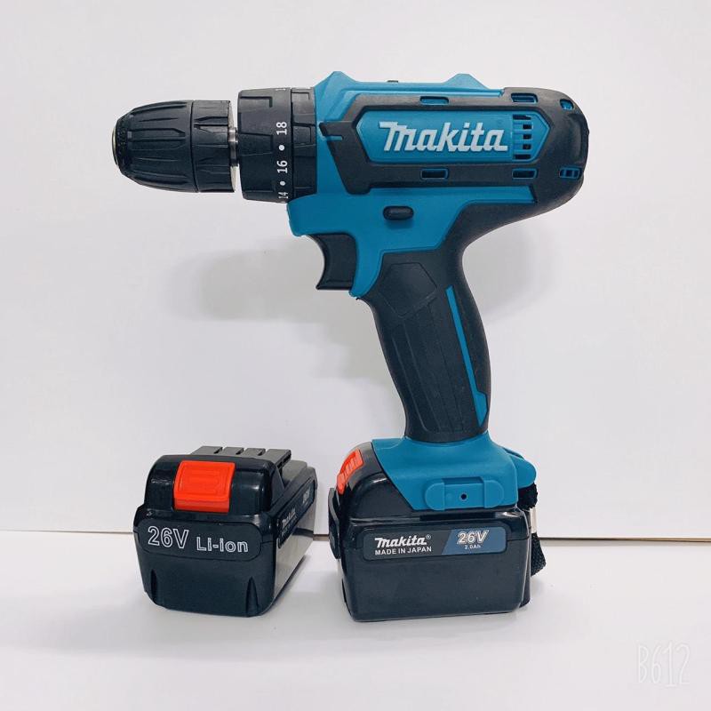 Máy Khoan Pin MAKITA 26V - khoan tường, bắn vít - TẶNG Kèm 24 Chi Tiết - Cơ Khí Liên Sơn