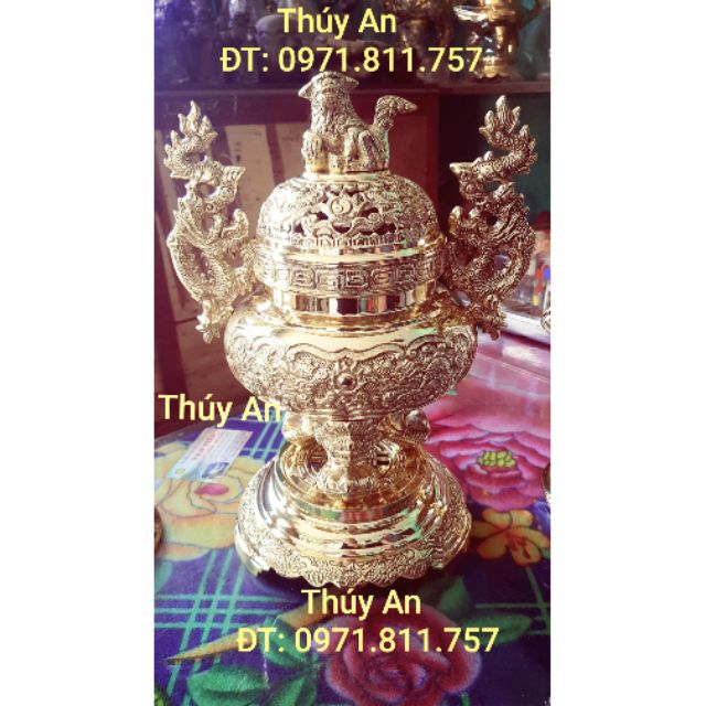 Đỉnh đồng của bộ lư đồng 40cm