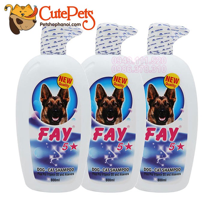 Sữa tắm Fay 5 Sao 800ml Dành cho chó mèo - CutePets Phụ kiện thú cưng Pet shop Hà Nội