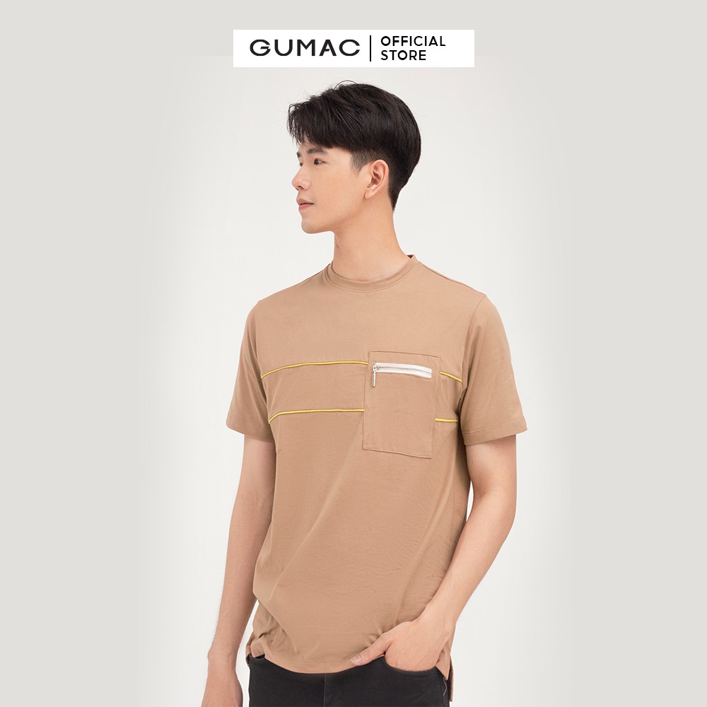 Áo thun nam túi phối khóa GUMAC chất Cotton nhiều màu, đủ size ATNB475 | BigBuy360 - bigbuy360.vn