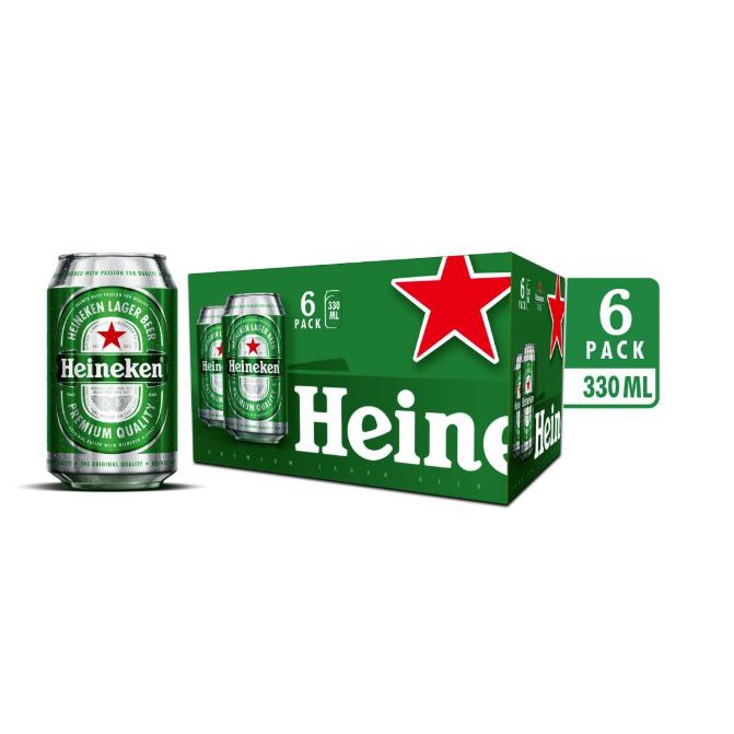 Lốc 6 Lon Bia Heineken 330ml