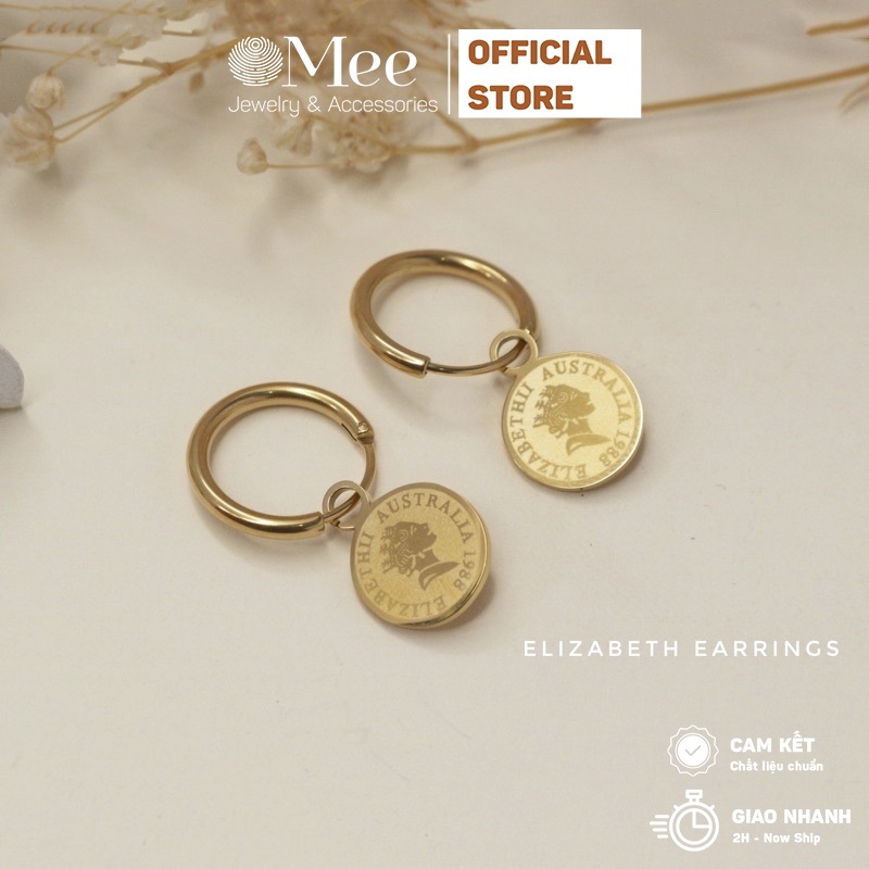 Khuyên tai tròn MEE nữ hoàng Elizabeth - E6518