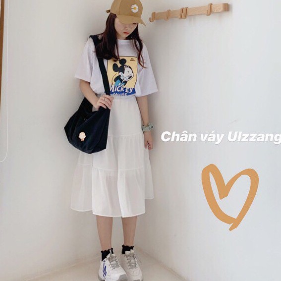 Chân Váy Vintage Nữ  Váy Voan Nữ Dáng Dài 2 Lớp Siêu Xinh 2 màu  / Ảnh thật