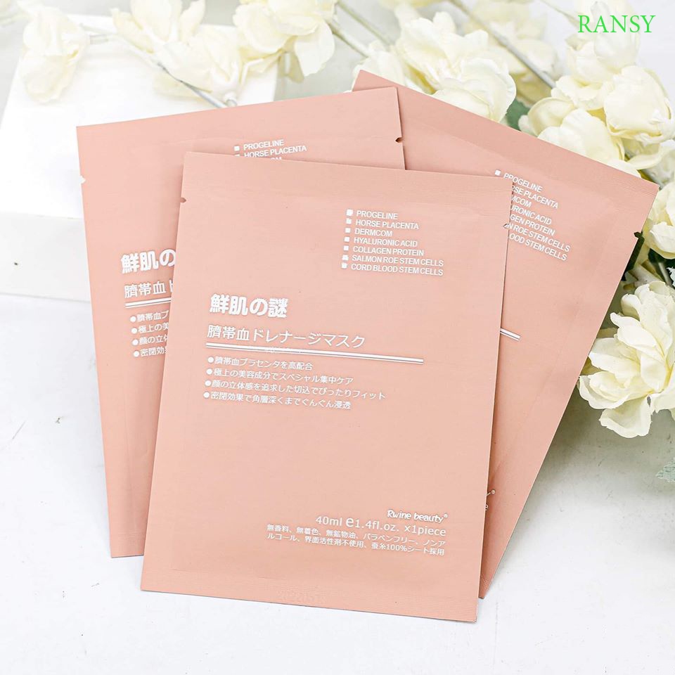 Mặt nạ nhau thai cừu cuống rốn tế bào gốc Nhật Bản Rwine Beauty dưỡng da, cung cấp độ ẩm, tái tạo collagen