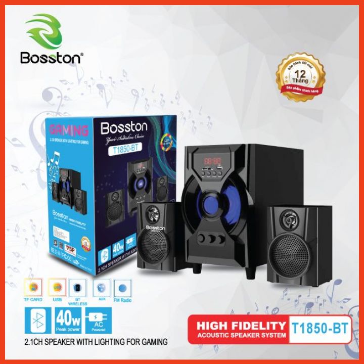 Loa Tivi, Điện Thoại, Vi Tính Bosston Bluetooth 2.1 T1850-BT Nghe Nhạc, Chơi Game, Xem Phim Âm Thanh Cực Đỉnh