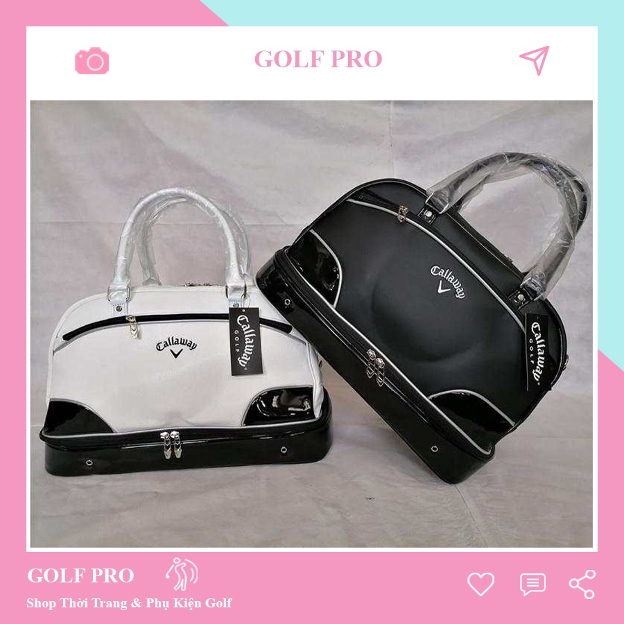 Túi đựng quần áo và giày golf bag thể thao da PU bóng cao cấp đựng phụ kiện cá nhân tiện lợi TD013